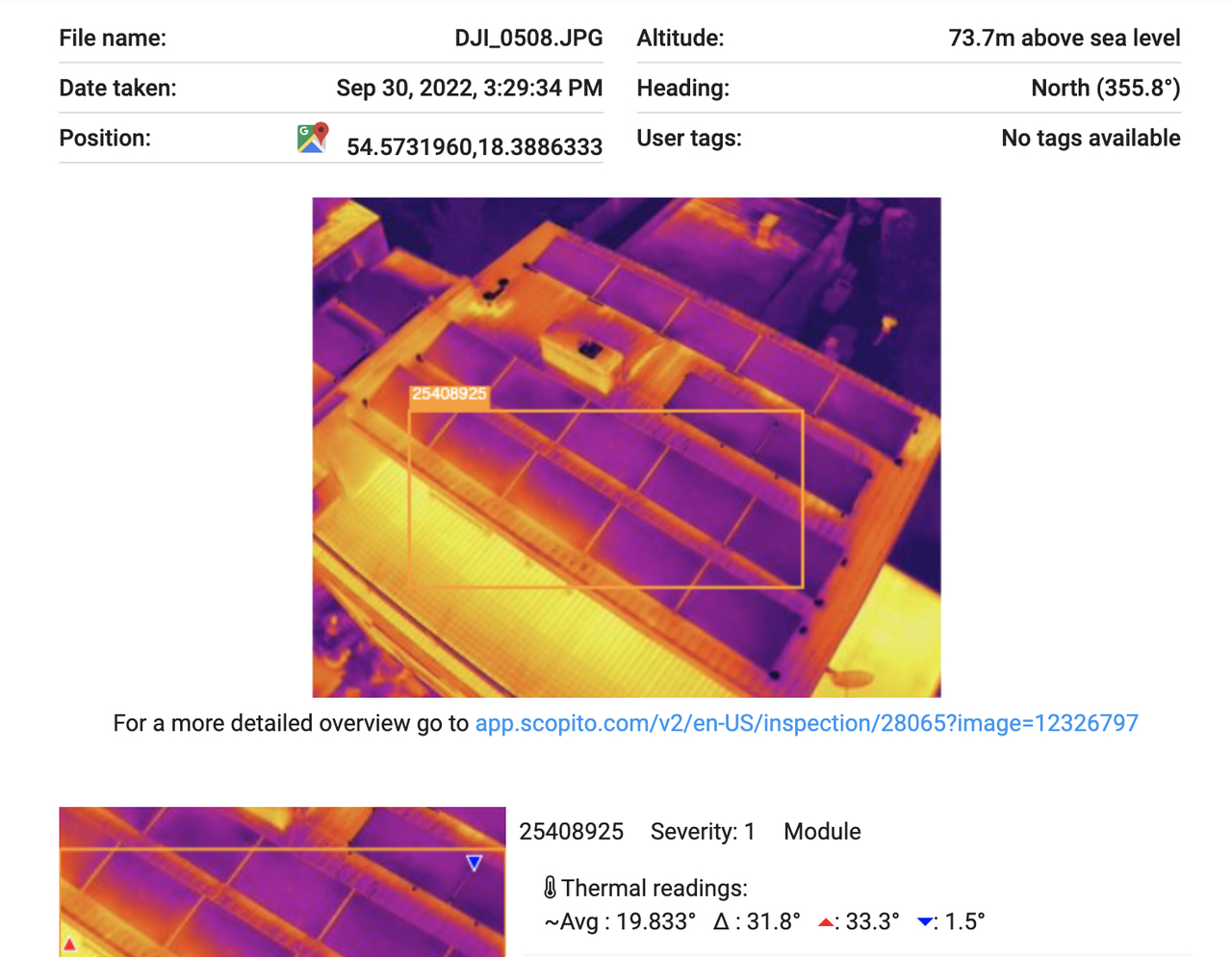 Przegląd paneli fotowoltaicznych dronem z termowizją